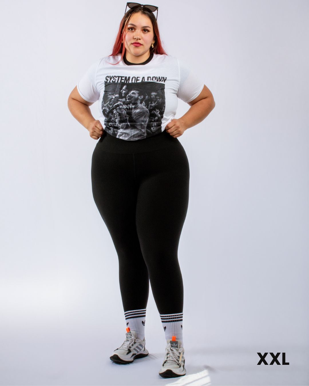 Leggins Plus Size Control Abdomen, Bolsillo y Antitransparencia Imagen secundaria del producto