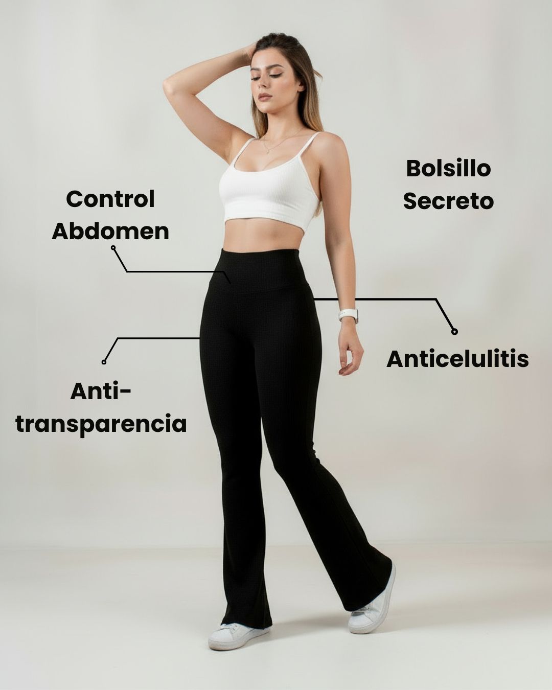 Pantalón Campana 4.0 Control abdomen Anti C 🍊