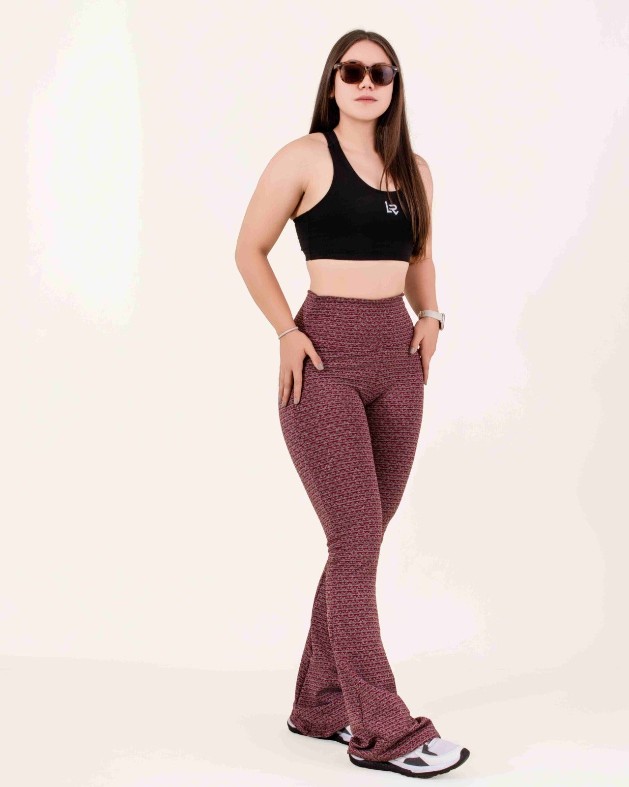 Pantalón Campana 2.0 Borgoña  Jacquard