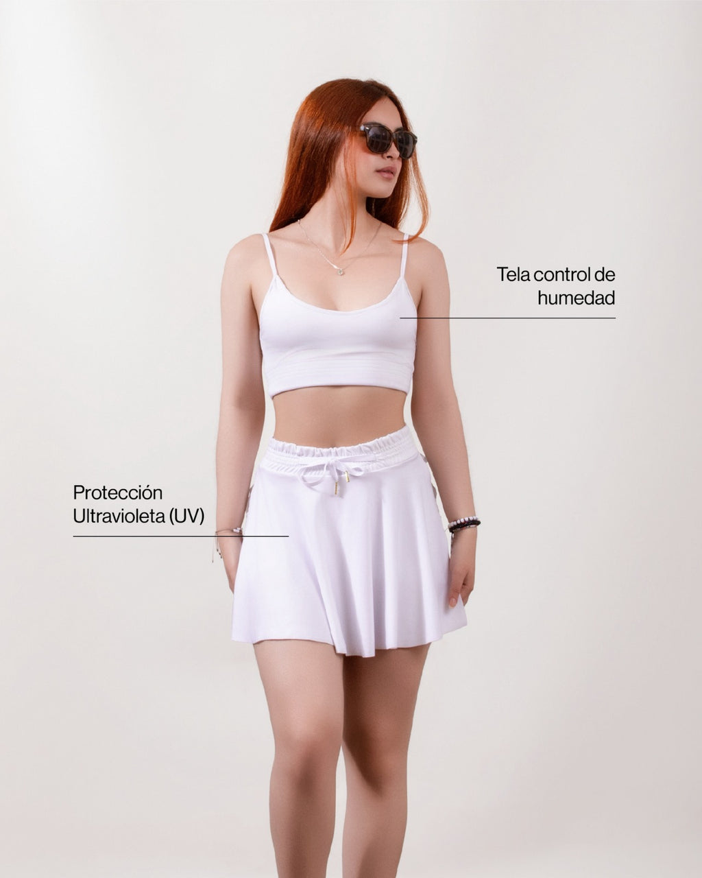 Falda short  Blanco Marfíl