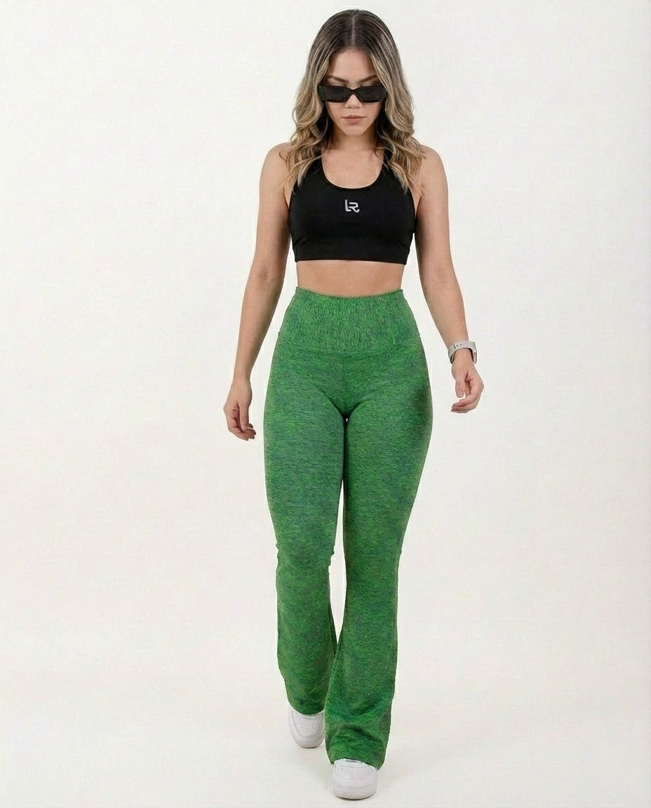 Pantalón Campana 2.0 Control verde Jaspe