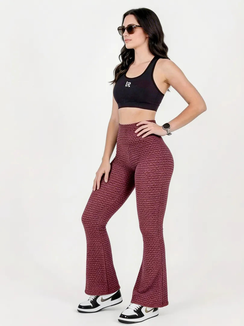 Pantalón Campana 2.0 Borgoña  Jacquard