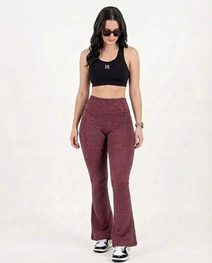 Pantalón Campana 2.0 Borgoña  Jacquard