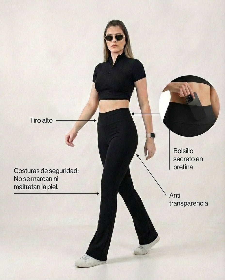 Pantalón Campana 5.0 Anti-Transparencia & ANTICELULITIS 😍 Imagen principal del producto